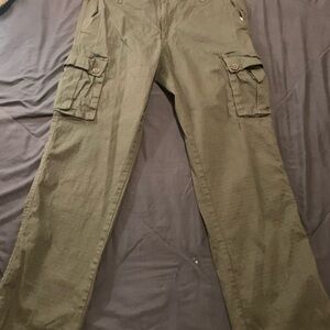 BYN DYNASTY Men's Olive Cargo Pants